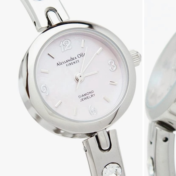 Alessandra Olla Double Bangle Crystal Watch - Picture 11 of 13